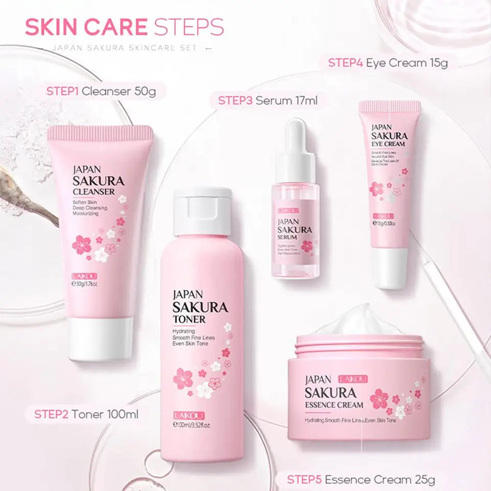 The Sakura Ritual — Japan Sakura 5-Piece Skincare Set