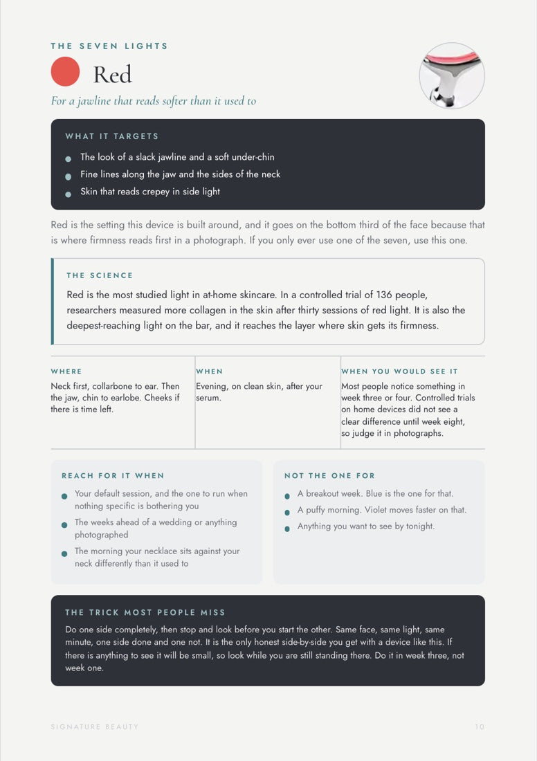 The Red light page of The 30-Day Lift Guide